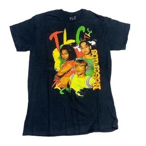 TLC Girl Group Music Graphic Tee Thrifted Vintage Style Size M